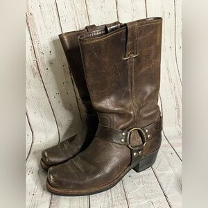 VTG Classic Frye Harness Boots Women’s Size 7  1/2 M Vintage Leather Brown